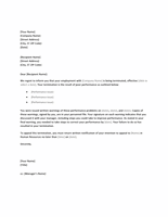 Termination Letter Template Word Due To Poor Performance